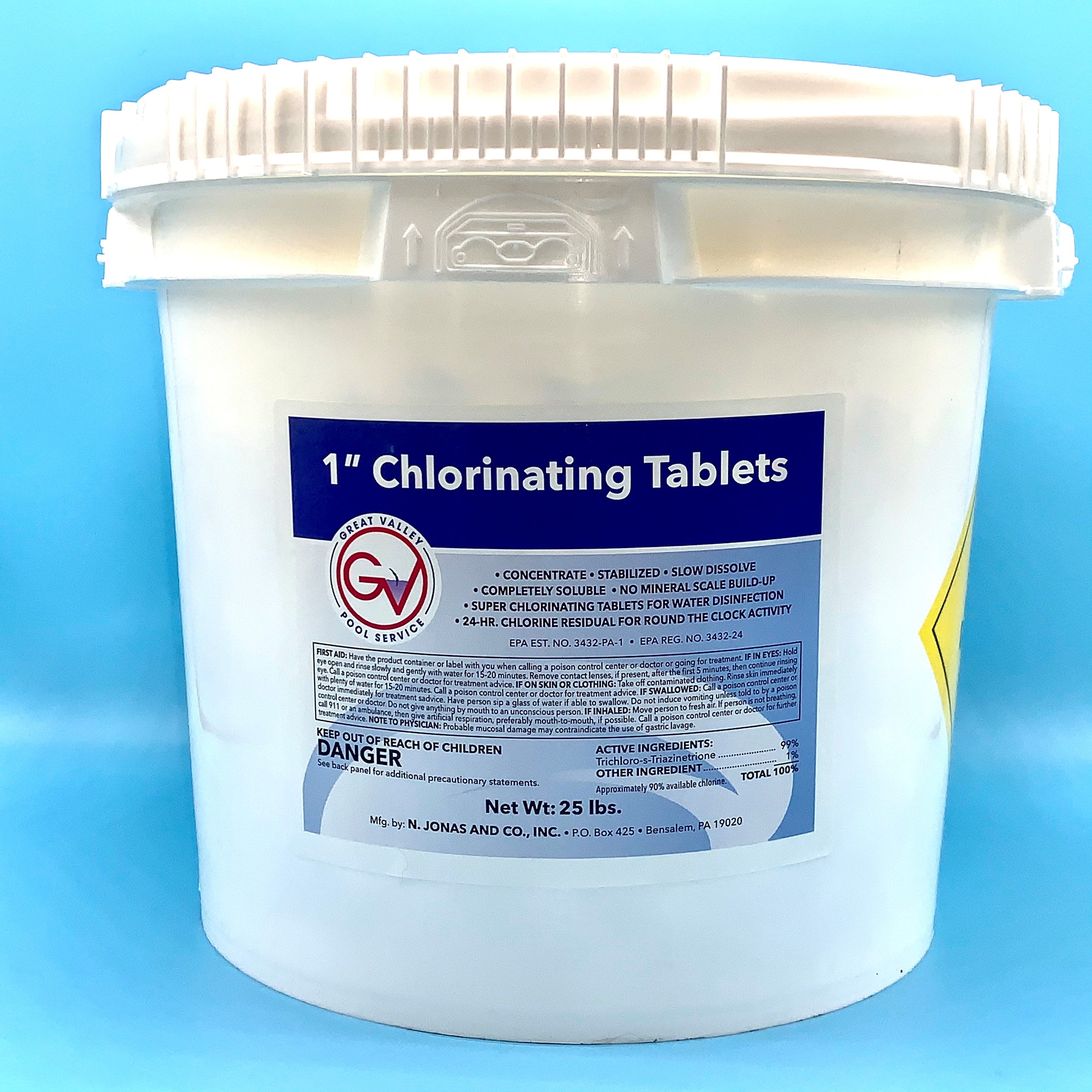 1IN CHLORINE TABLETS 25 LB